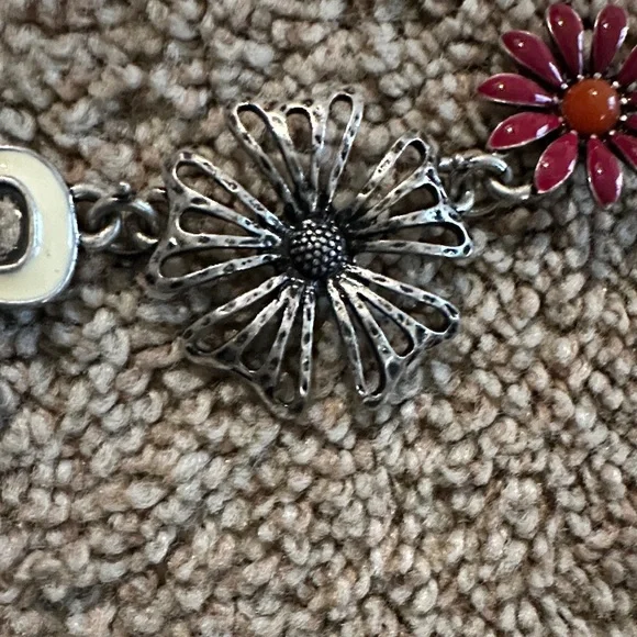 Lucky Brand Floral Charm Necklace with Blue and Yellow Accents - Picture 4 of 9